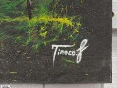 Samuel Tinoco Abstract Acrylic On Canvas Measures 56x54"