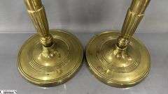 4 Brass Candle Sticks, Tallest 11.5", Missing Insert