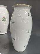 3 Floral Motif Vases, Sintra By Tiffany & Co, Ansley and Vienna Marked, Tallest 9"