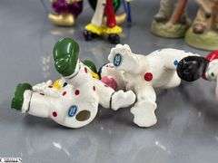 Clown Collectibles, and Figurines Marked Japan, Hong Kong, Music Boxes, Planter, Tallest 10"