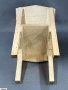 Wooden Doll Dining Set, Painted Chair and Table