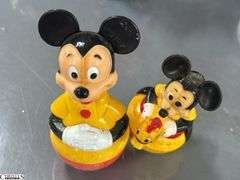 Vintage Mickey Mouse Figures 5.5", Mini Canister, Wobble Mickeys