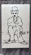 Luis Espinoza Charlie, Acrylic Painting on Canvas, Measures 36x55"