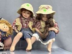 Coca Cola Bear, Porcelain Dolls, Plush Frogs, Bunny, Fishing and Holiday Themes