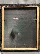 2 Luis Espinoza Black Acrylic Painting on White Canvases Figure #10 & 11, Man and Woman 22x26.5"