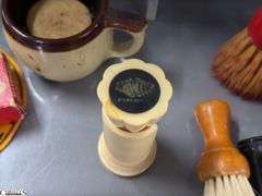 Shave Brushes, Mirrored Stands, Mustache Cups, Some Wear