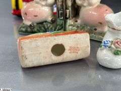 Vintage Salt and Peppers, Figurines, Bell, Toothpick Holder, Some Wear and Dusty