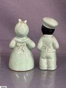 Black Americana Salt and Pepper Shakers, Tallest 5"