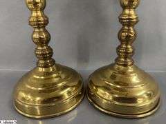 Pair of Brass Candle Sticks 8" Tall