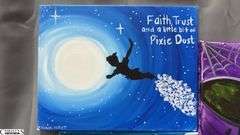 6 Painting Party Canvases, Emerald City, Witch, Peter Pan, Tink Largest 16x20"