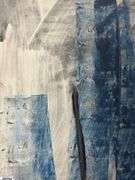 Alummoa Zumigo Guitar Silhouette Painting Mixed Media and Oil On Canvas 56x36"