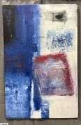 Alummoa Zumigo Abstract #30, Mixed Media and Oil Painting on Canvas, Measures 35x55"