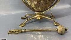 Hammered Brass Dinner Gong 9x12" With Striker