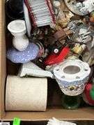 SKID of Boxed Lots, Garden Statue, Parlor Chair Plant Stand, Angels, Ornaments, Bells, Milk Glass Baskets, Figural Bells, Frames, Art Glass Paperweights, SKID is Not Included