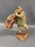 Frog Statues, And Figurines, Tallest Taxidermy Bull Frog Playing String Instrument