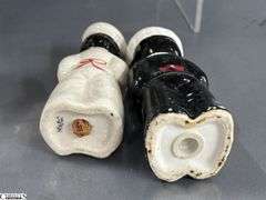 Black Americana Salt and Pepper Shakers, Tallest 5"
