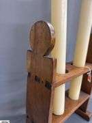 Rustic Wooden Candle Holder with Candles16x20"