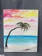 10 Painting Party Canvases Beach Scenes Mostly Each Measures 16x20"