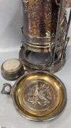 Victorian Quadruple Silver Plated Tilt Pitcher With Drip Tray, 20" Tall