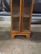 2 Door Narrow Display Cabinet, Has Light, 12"x8"x57"