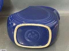 11pcs Fiesta Cobalt Blue Dishes - Charger Platter, Large Disk Pitcher, Plate, Bowls, Salt and Pepper - 12" of largest
