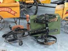 Country Charm Decor, Doll Size Flower and Veggie Carts, Largest 24"x17"