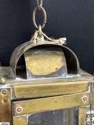 2pcs Edgartown Brass Lantern, and Carriage Lamp Tallest 14"