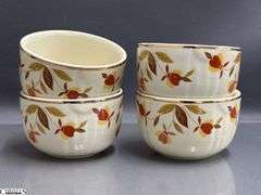 Hall's Jewel Tea Glasses, Teacups, Salt and Pepper - 5.5" of glass