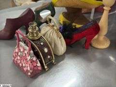 Mini Hats, Shoes, Hat Holders, Naughty Nodder Girl Ashtray, Ladies Dress and Purse Collectibles