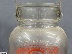Southwestern Milk Company, Schaefer Dairy Gallon Jugs, Pollards, Hoosier and MBS Indianapolis Milk Jars, Tallest 10.5"