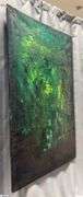 Alummoa Zumigo Abstract #41, Mixed Media and Oil Painting on Canvas, Measures 35x56"
