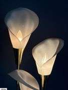 Brass Mid Century Cala Lilly Table Lamp (Shades are Composite) 26" Tall