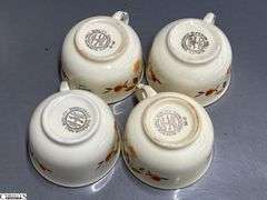 Hall's Jewel Tea Glasses, Teacups, Salt and Pepper - 5.5" of glass