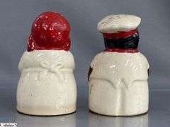 Black Americana Salt and Pepper Shakers, Tallest 5"