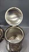 Victorian Quadruple Silver Plated Tilt Pitcher With Drip Tray, 20" Tall