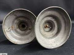 2 Pair of Pewter Candle Sticks, One Pair Marked Colonial Cast Co Tallest 9"