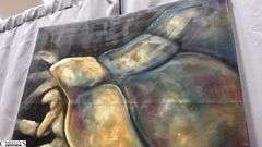 Insect Like, Mixed Median and Oil By Alummoa Zumigo 31x42"