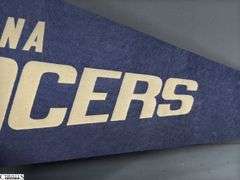 Indiana Pacers Pennant Autographed by Billy Knight and George McGinnis