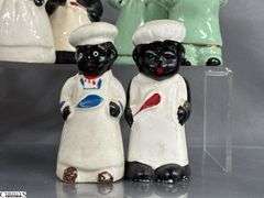 Black Americana Salt and Pepper Shakers, Tallest 5"