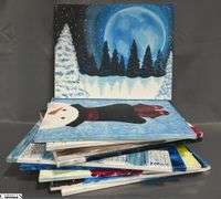 10 Canvas Party Paintings 16x20" Winter and Holiday Themes