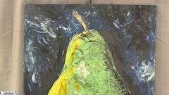 Antonio Garcia Pear Impressionistic Acrylic Painting on Canvas 36x56"