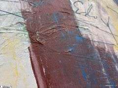 Alummoa Zumiga Abstract Nude #4, Mixed Media and Oil on Canvas, Signed 57x55"