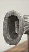 Pair of Polished Pewter Three Footed Candle Holders 48" Tall