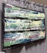Alummoa Zumigo Abstract #36, Mixed Media and Oil Painting on Canvas, Measures 35x55"