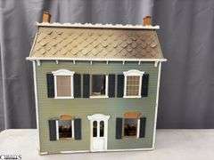 Doll House, with Furniture and Accessories, Other Minis, Some Wear, House 26"x28"