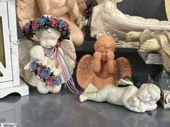 Angel Garden and Memorial Figurines, Battery Operated Lantern Tallest 14"
