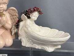 Angel Garden and Memorial Figurines, Battery Operated Lantern Tallest 14"