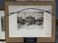 3pcs Framed Prints, Trinity Church, Berlin's Gendarmenmarkt and Brandenburg Gate, Largest 12x15"