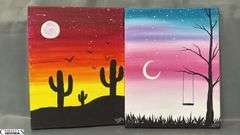 15 Painting Party Canvases, 11x14"