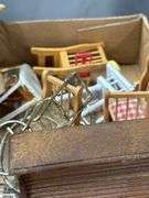Doll House, with Furniture and Accessories, Other Minis, Some Wear, House 26"x28"
